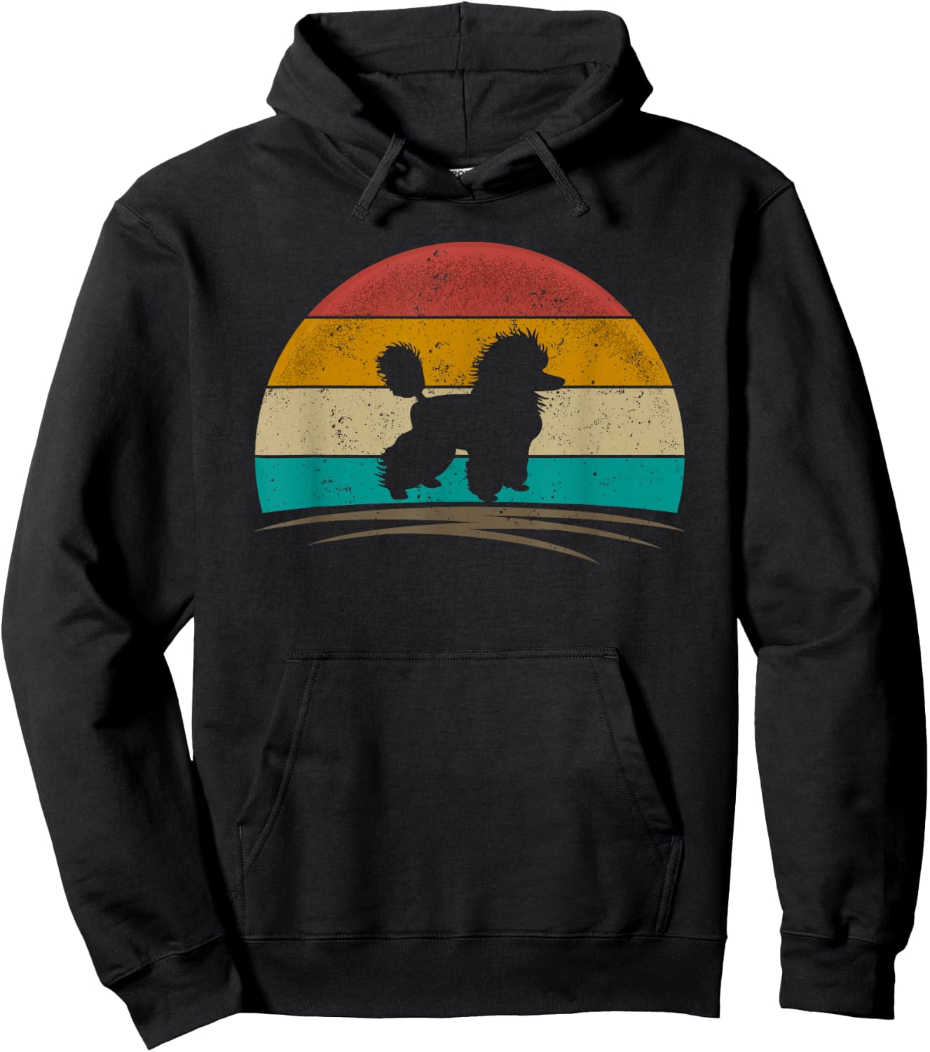 Retro Poodle Shirt Vintage Dog Poodle Lover Poodle Mom Dad Hoodie - Hoodie | Black