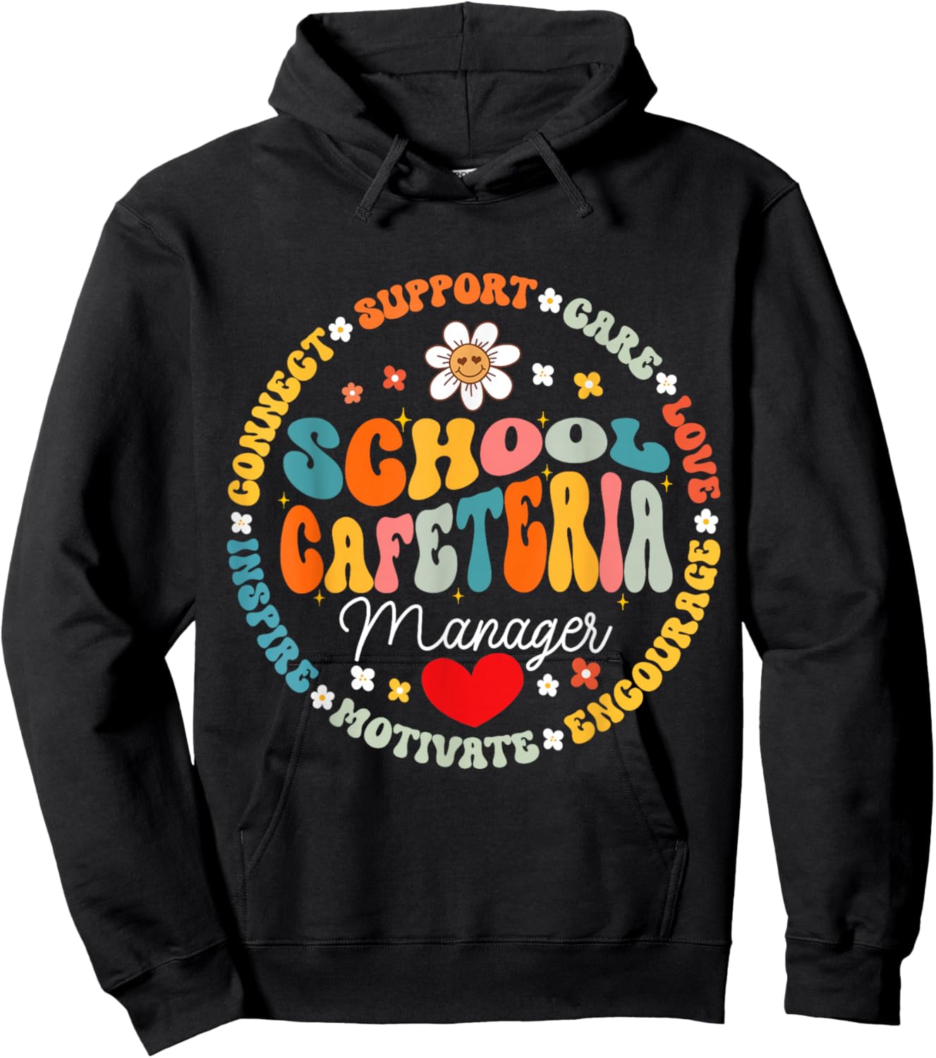 School Cafeteria Manager Food Services Crew Helper Squad Hoodie - Hoodie | Black