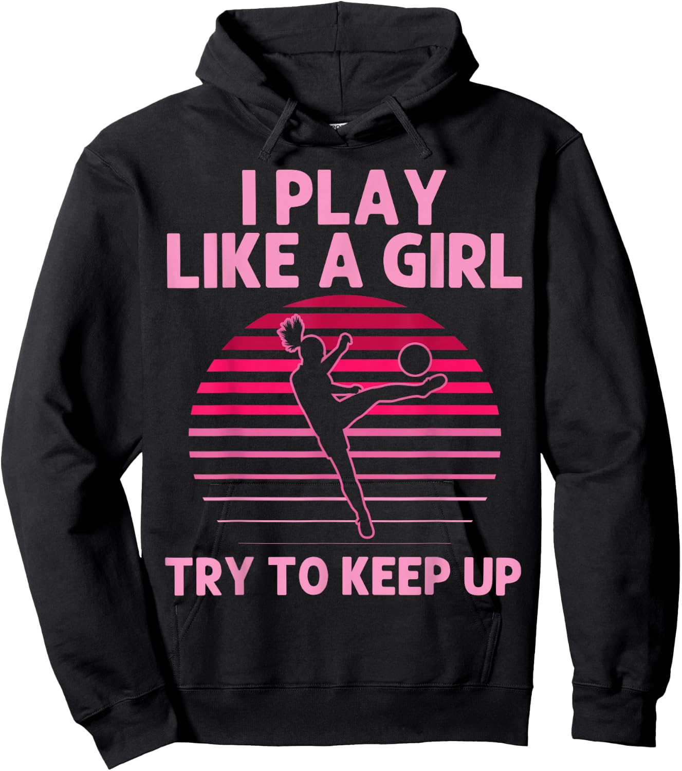 Funny Soccer Art For Girls Women Soccer Lover Soccer Player Hoodie - Hoodie | Black