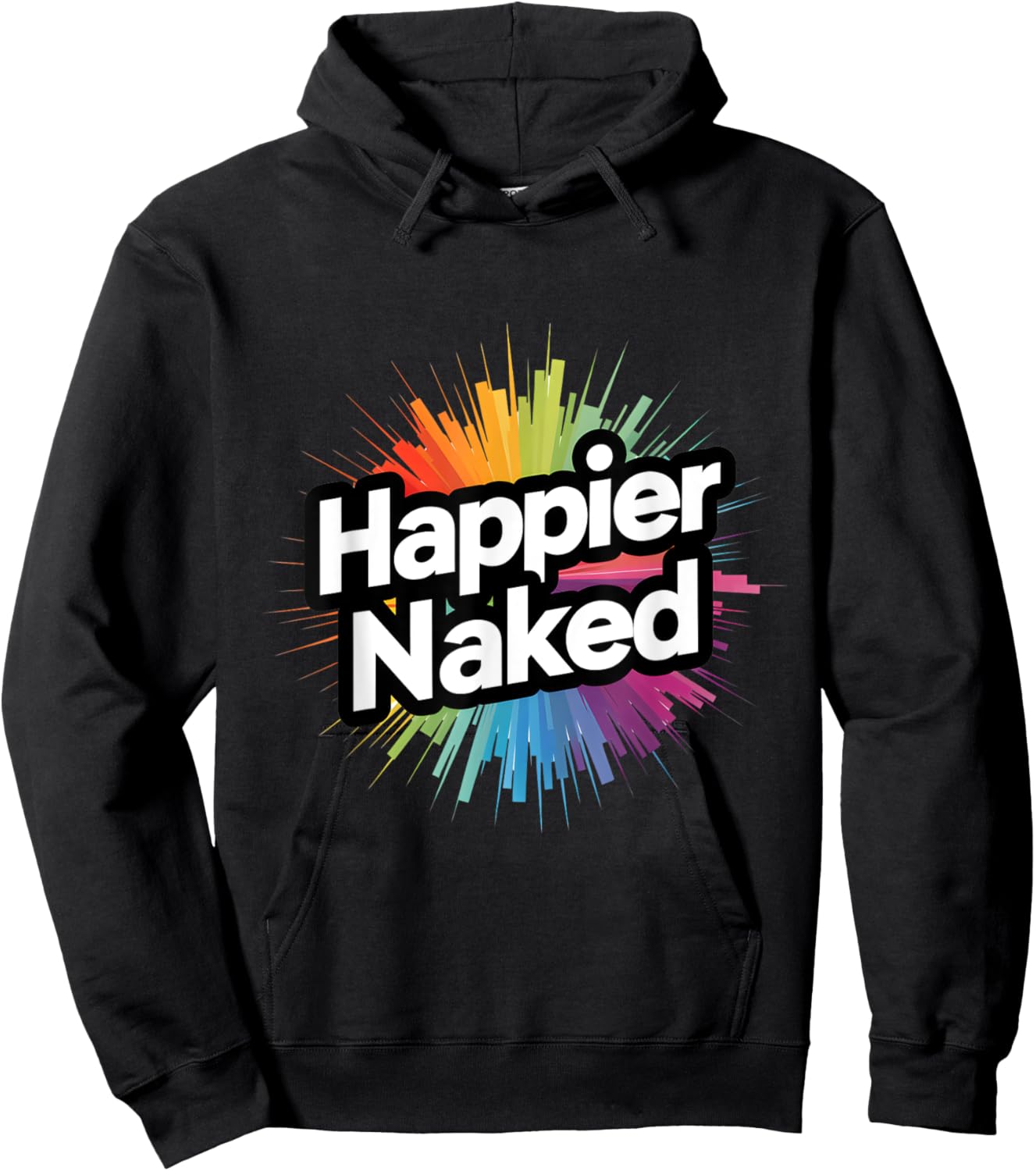 Happier Naked - Embrace the Bare Essentials Hoodie - Hoodie | Black