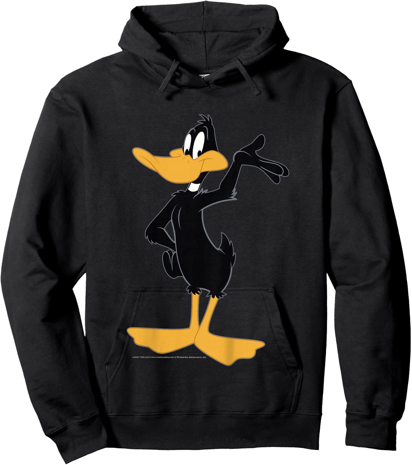 Kids Looney Tunes Daffy Duck Simple Portrait Hoodie - Hoodie | Black