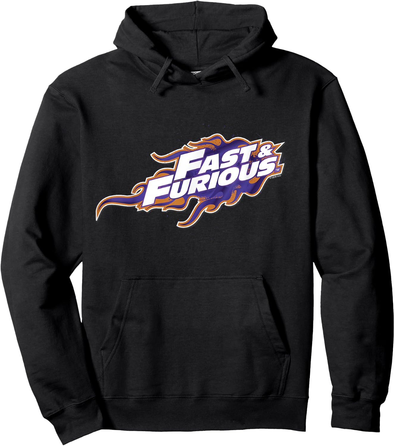 Fast & Furious Purple and Orange Flames Logo Hoodie - Hoodie | Black