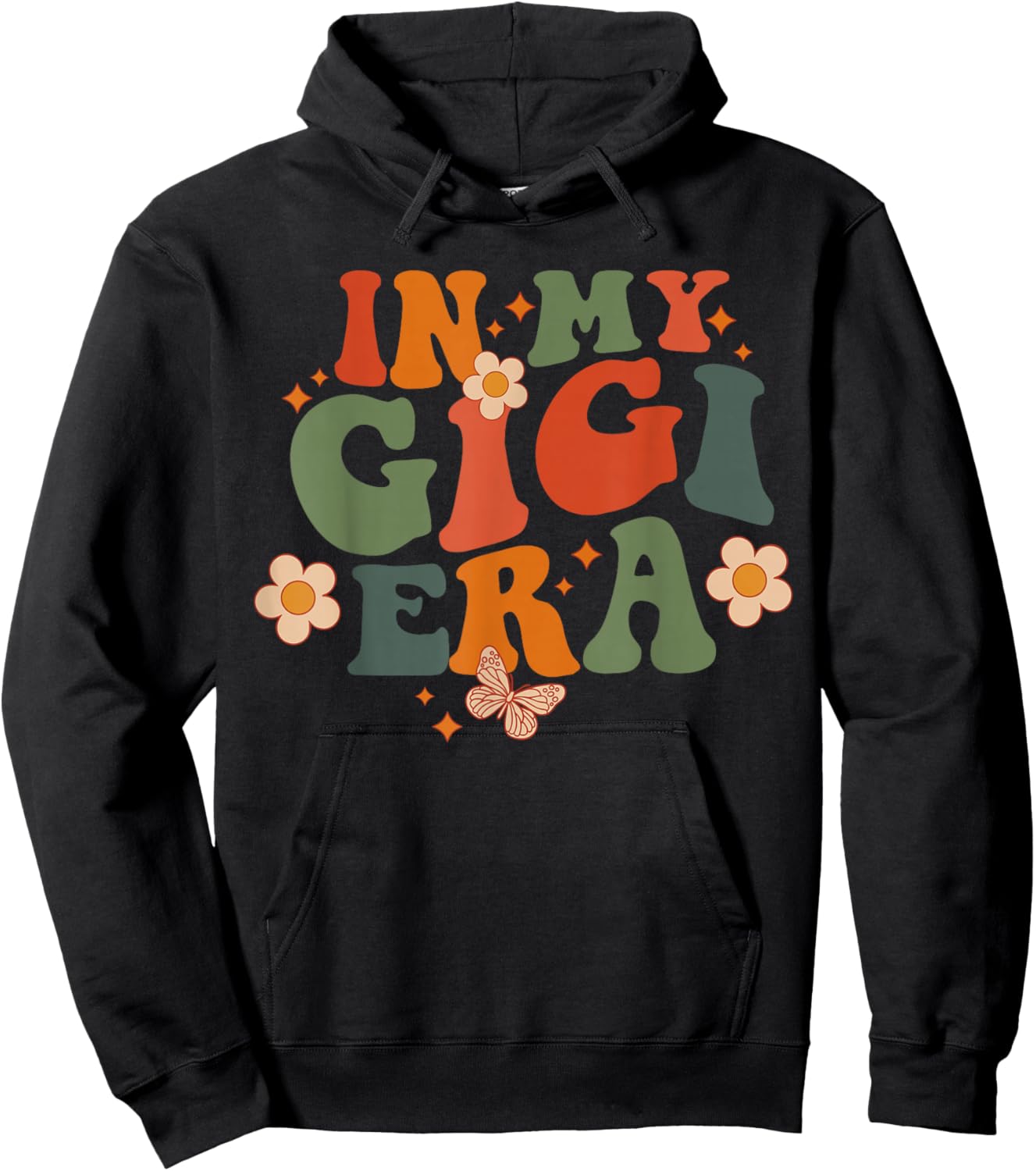 In My Gigi Era Baby Announcement for Grandma Mother's Day Hoodie - Hoodie | Black