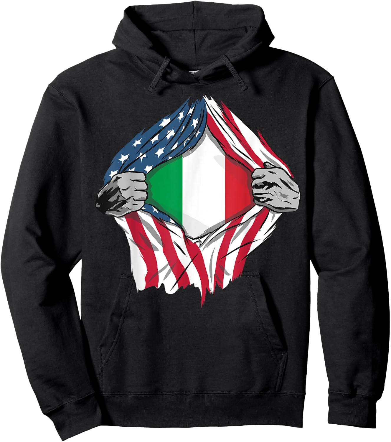 Italian American Blood Inside Me - Country Flags Hoodie - Hoodie | Black