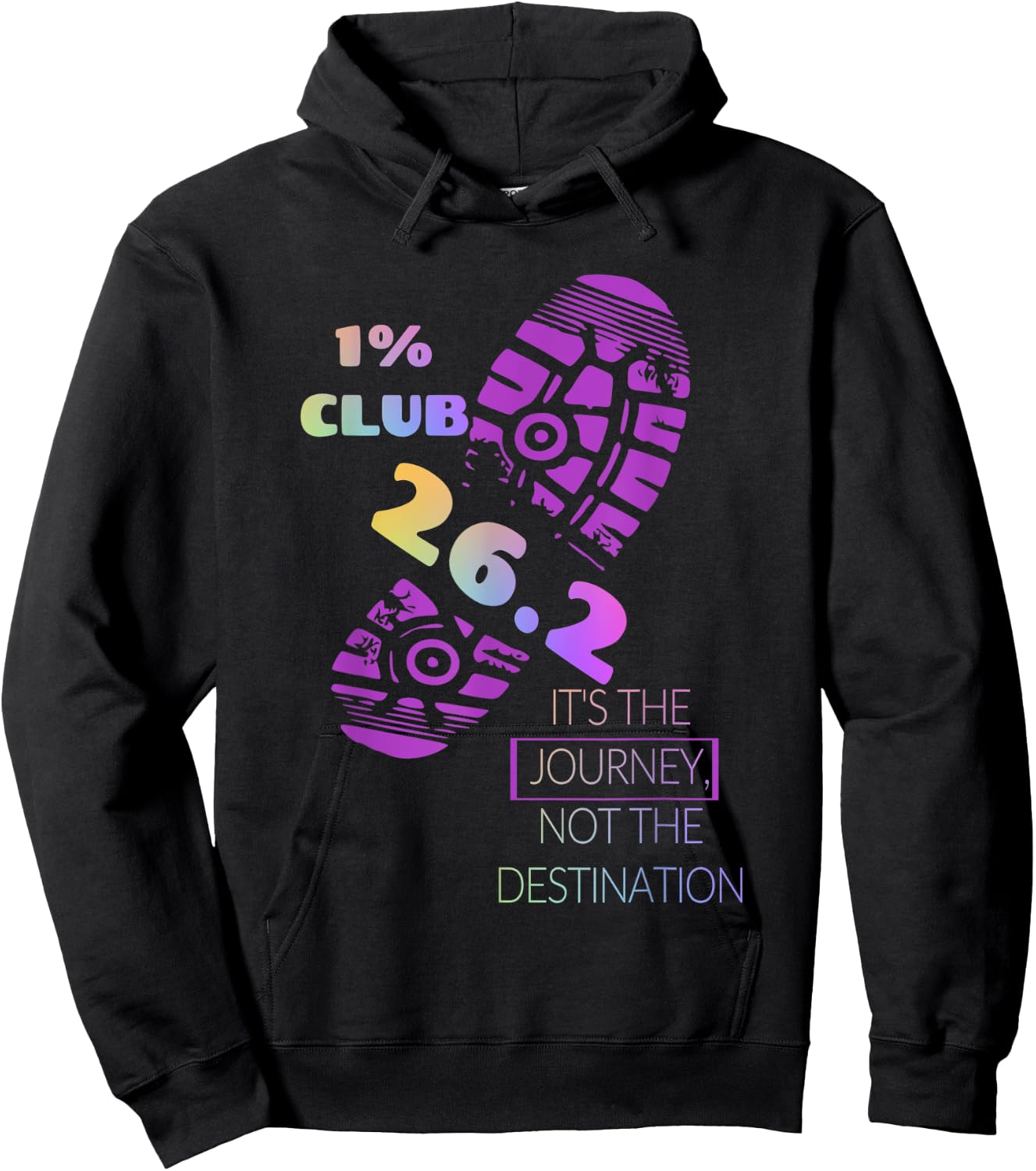 1% Club, 26.2 It's the Journey, Not the Destination Hoodie - Hoodie | Black