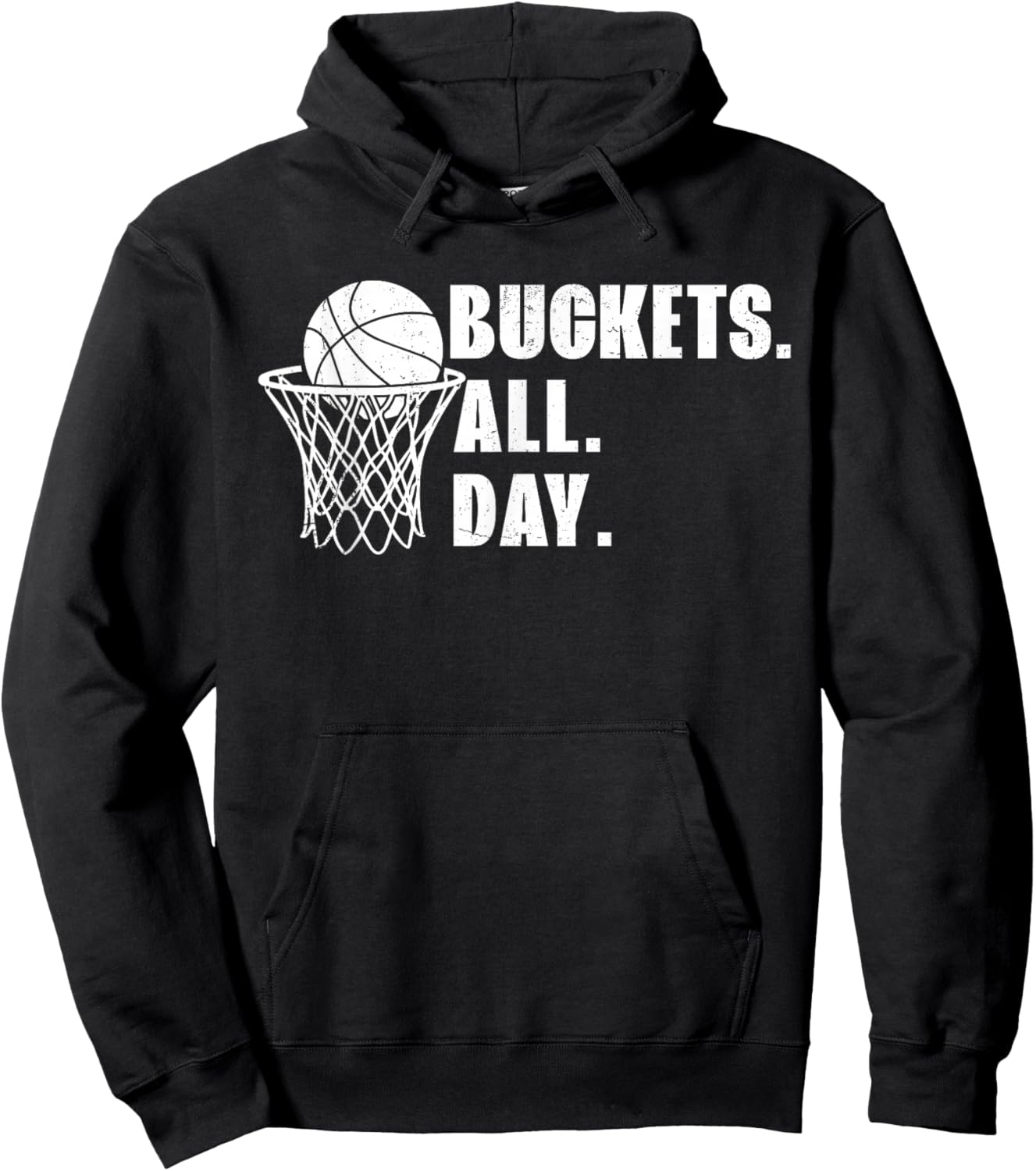 Buckets All Day Basketball Player Sport Boys Girls Men Women Hoodie - Hoodie | Black
