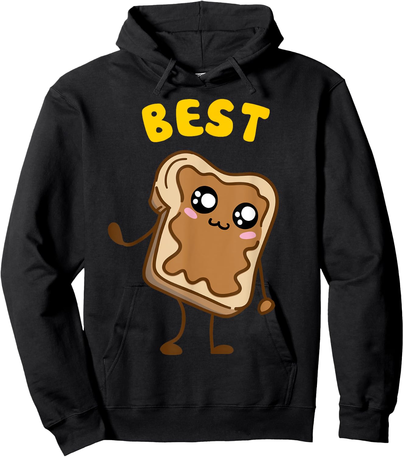 Kawaii Peanut Butter - Jelly - 1/2 BFF Best Friends Matching Hoodie - Hoodie | Black