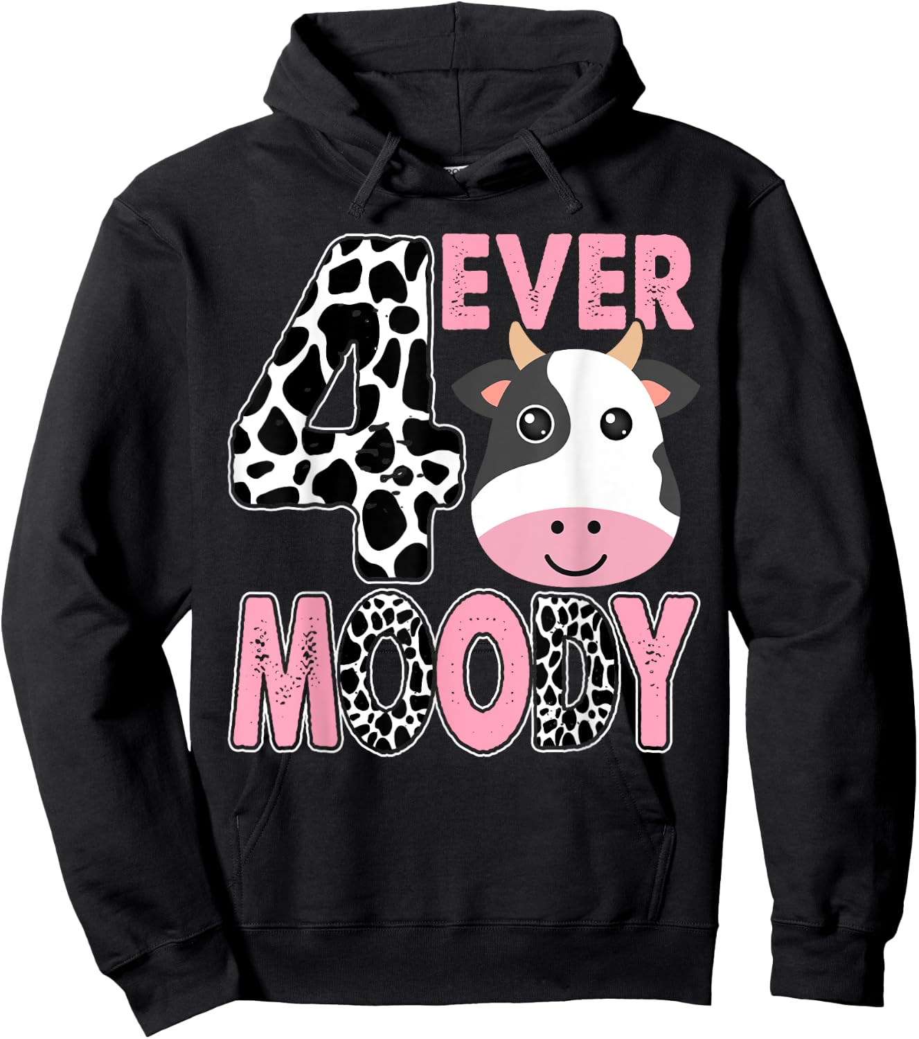 Im 4 4th Bday Four Ever Moody Birthday Decorations Hoodie - Hoodie | Black