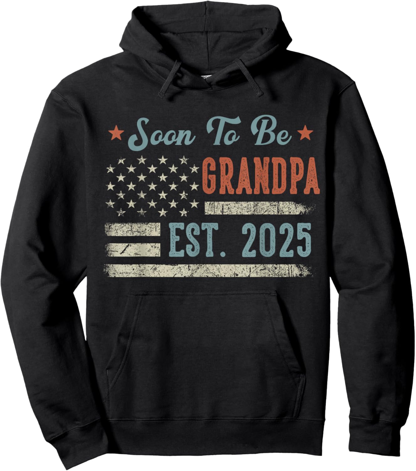 Soon to be Grandpa 2025 Loading Promoted to Grandpa 2025 Hoodie - Hoodie | Black
