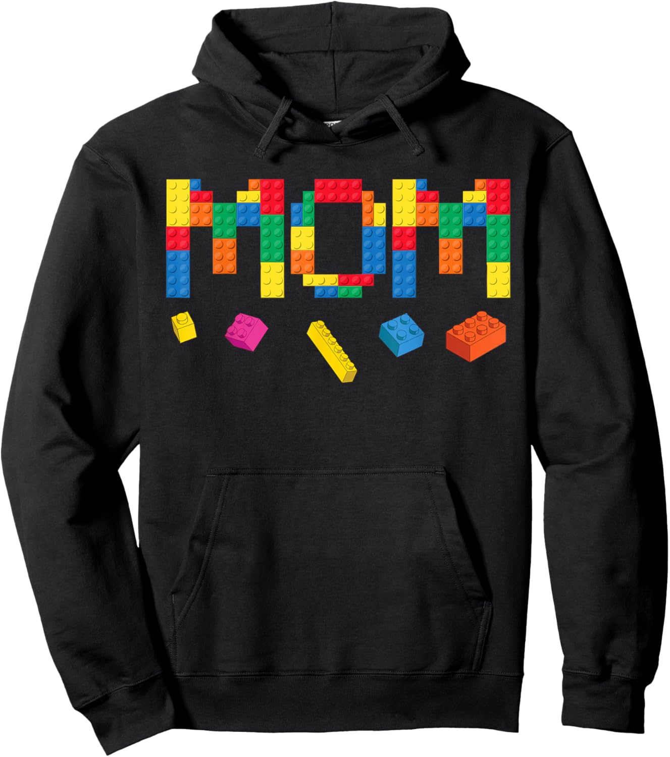 Mom Master Builder Building Bricks Blocks Family Matching Hoodie - Hoodie | Black