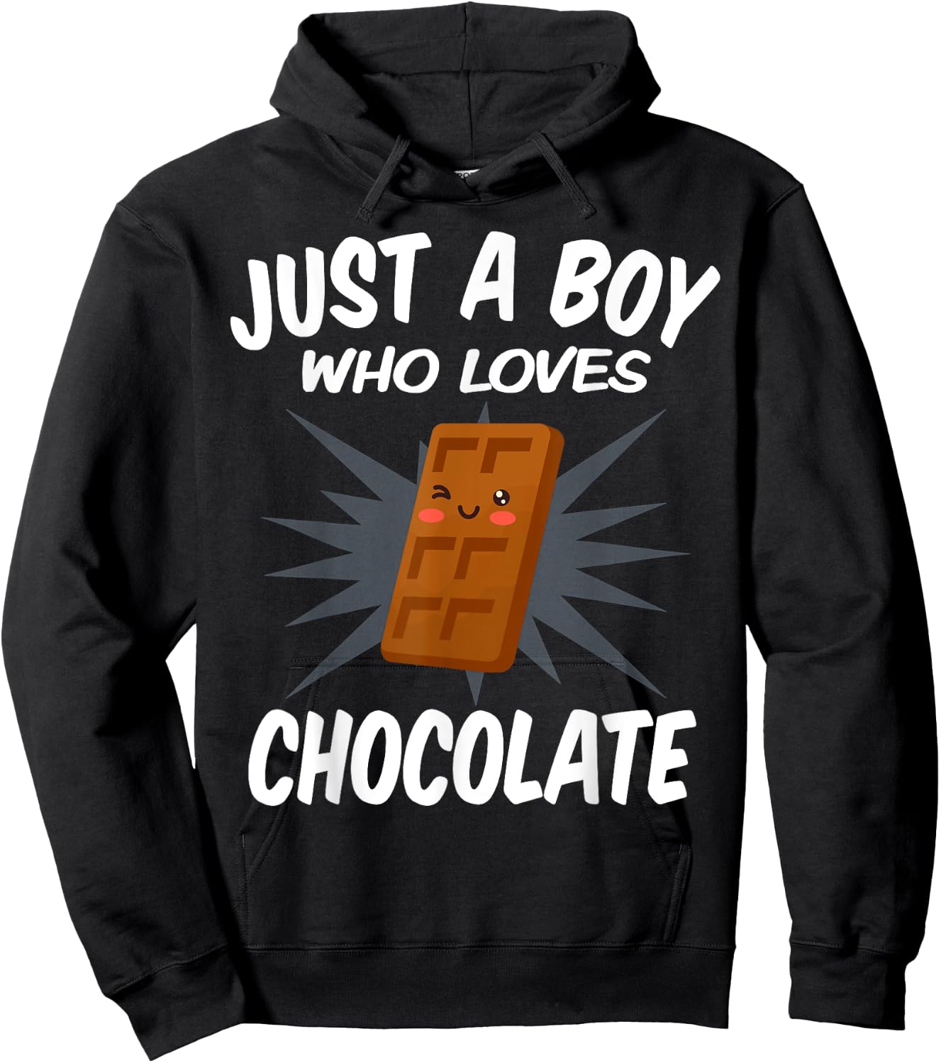 Just A Boy Who Loves Chocolate - Funny Chocolate Hoodie - Hoodie | Black