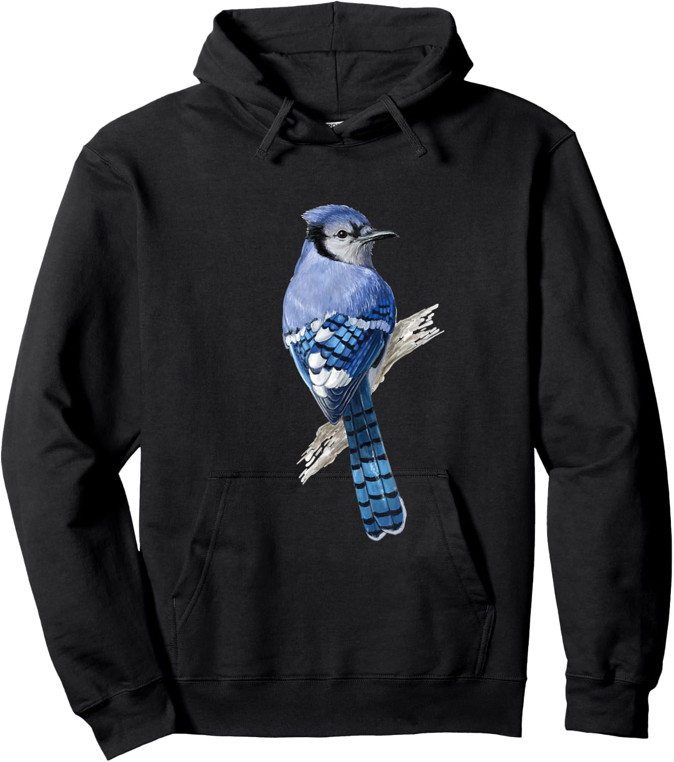 Blue Jay Bird Hoodie - Hoodie | Black