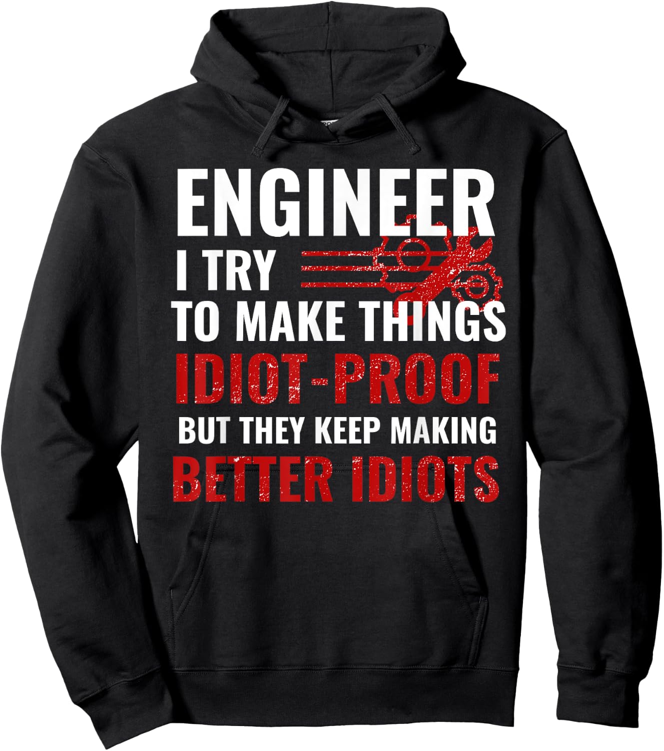 Funny Engineer Gifts Engineering College Student Gift Ideas Hoodie - Hoodie | Black