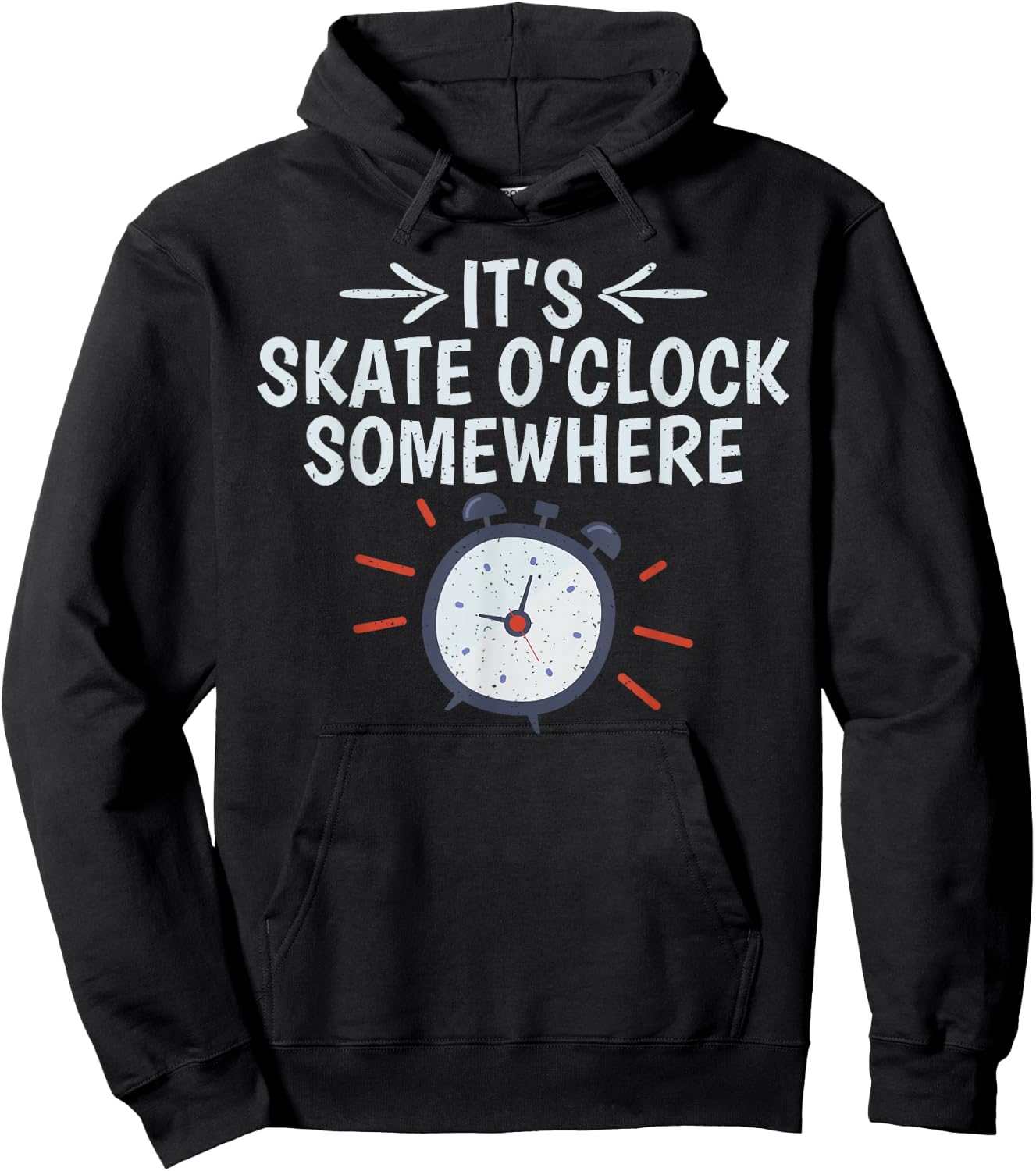 Its Skate O Clock Somewhere Roller Skating Hoodie - Hoodie | Black