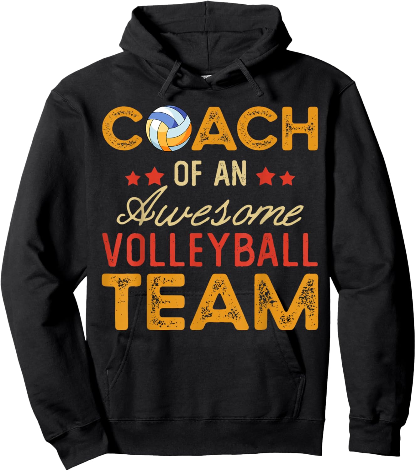 Coach of an Awesome Volleyball Team | Funny Volleyball Coach Hoodie - Hoodie | Black