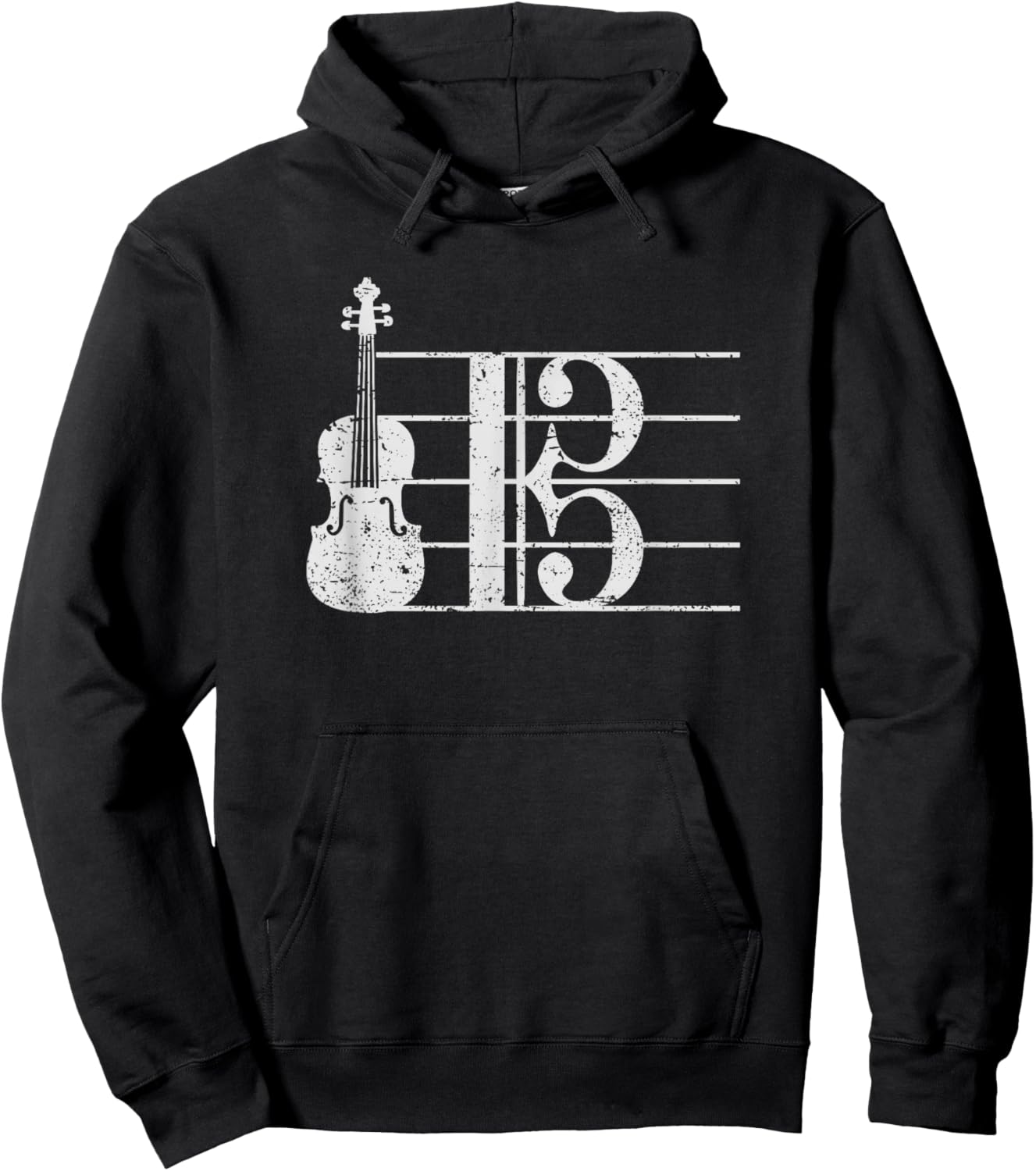 Alto Clef Viola Player Violist Hoodie - Hoodie | Black