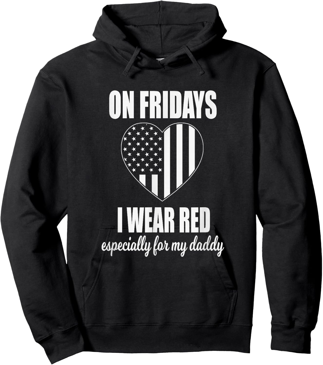 Deployed Daddy - Red Friday Military Kids Hoodie - Hoodie | Black