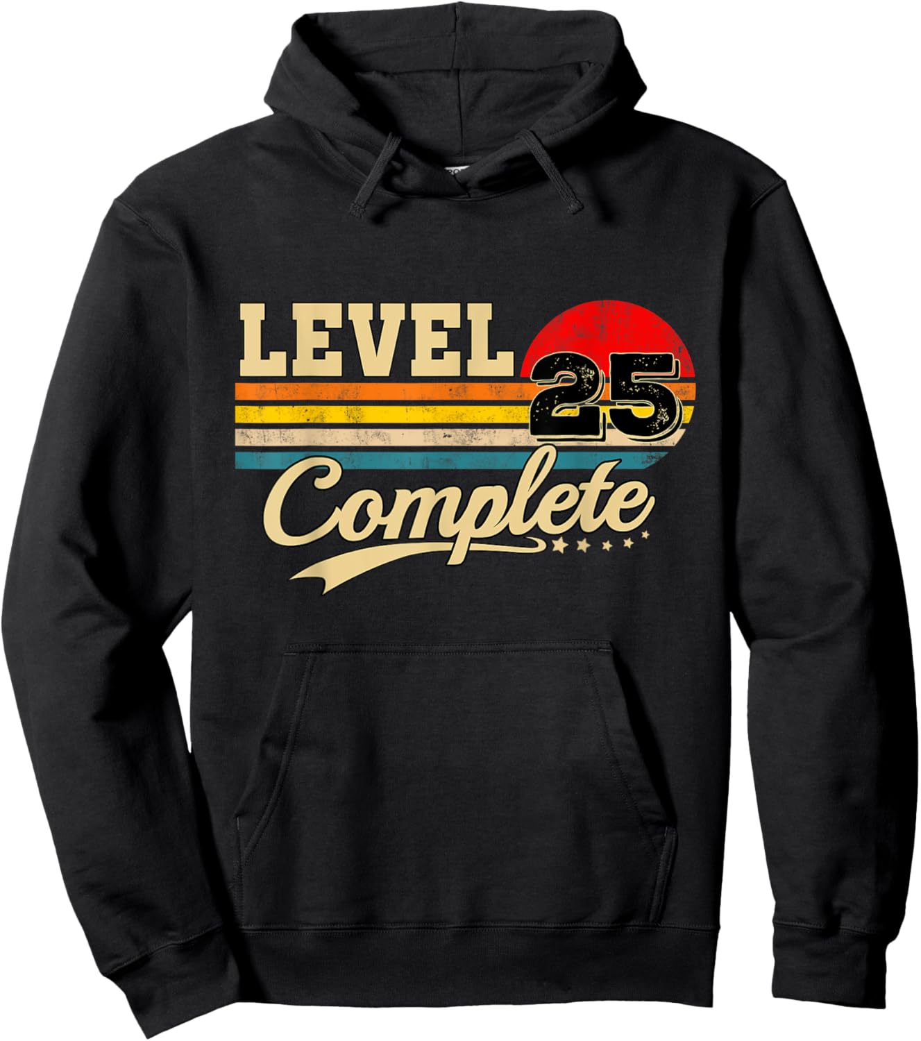 Level 25 Complete 25th Anniversary Gamer Birthday Hoodie - Hoodie | Black