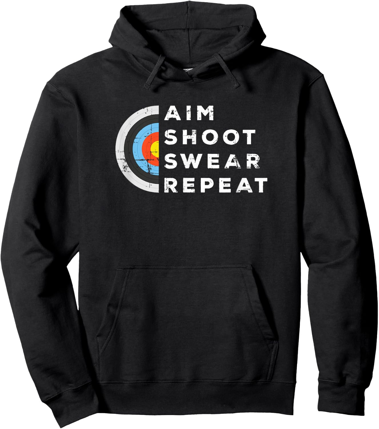 Aim Shoot Swear Repeat Archery Costume Archer Gift Archery Hoodie - Hoodie | Black