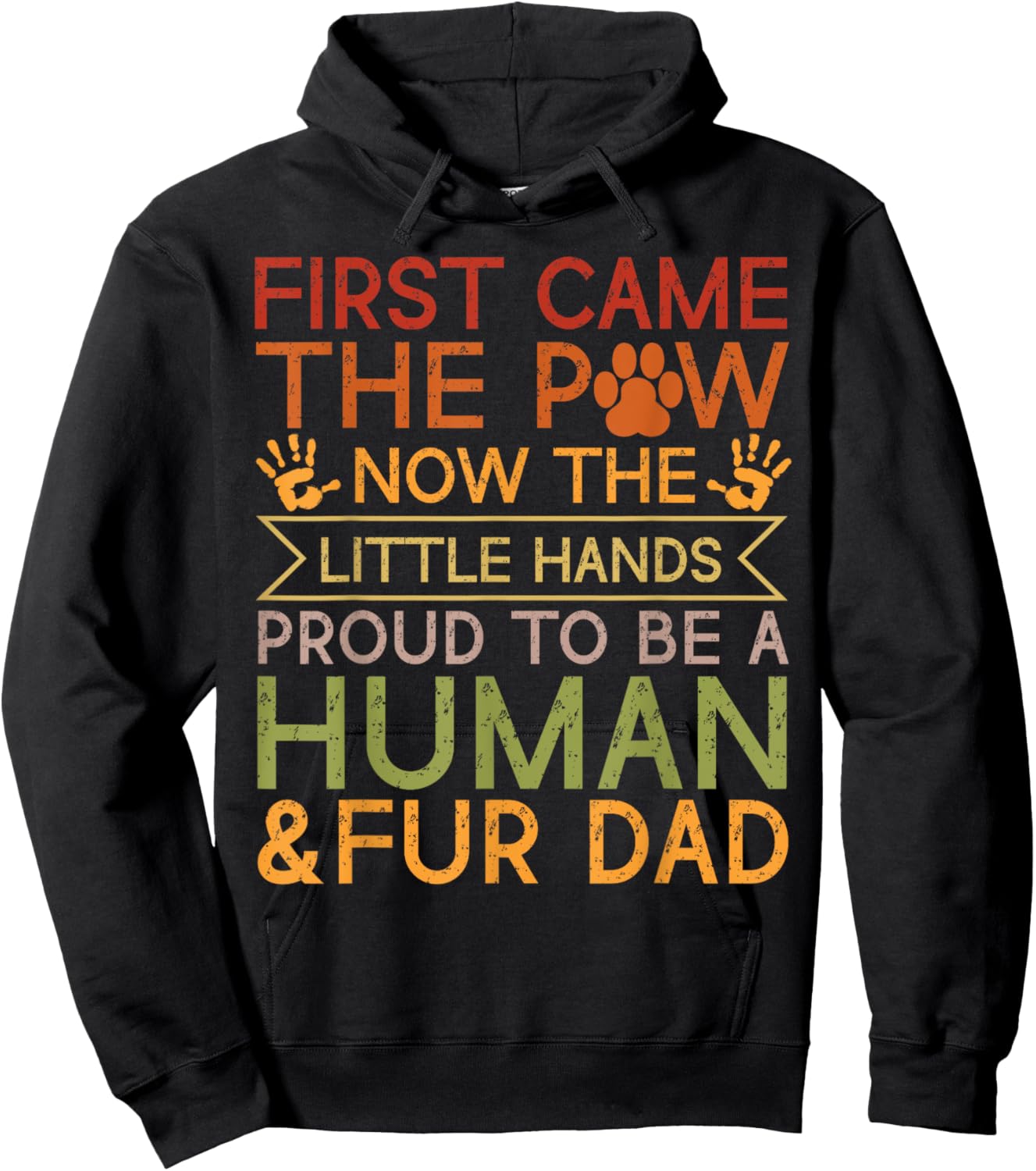 Fur Baby To Human Baby Pregnancy New Dad Father's Day Hoodie - Hoodie | Black