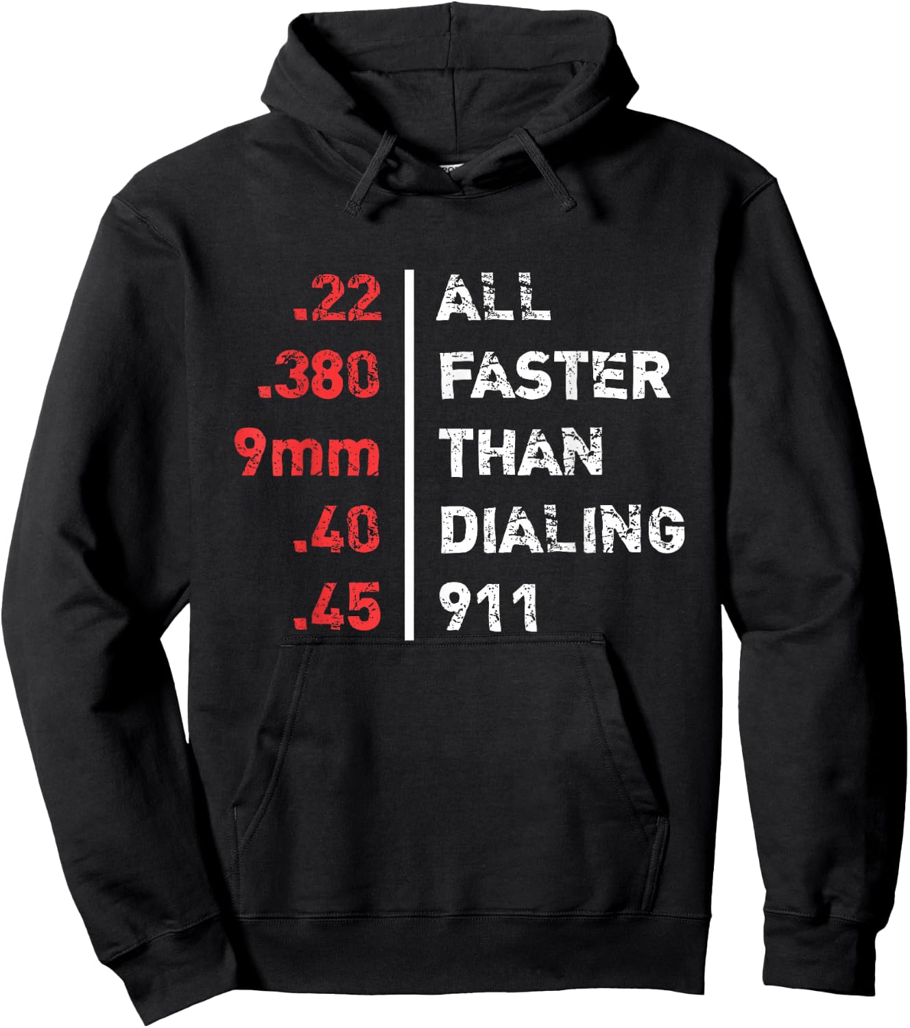 Bullets Are All Faster Than Dialing 911 Ammo Hoodie - Hoodie | Black