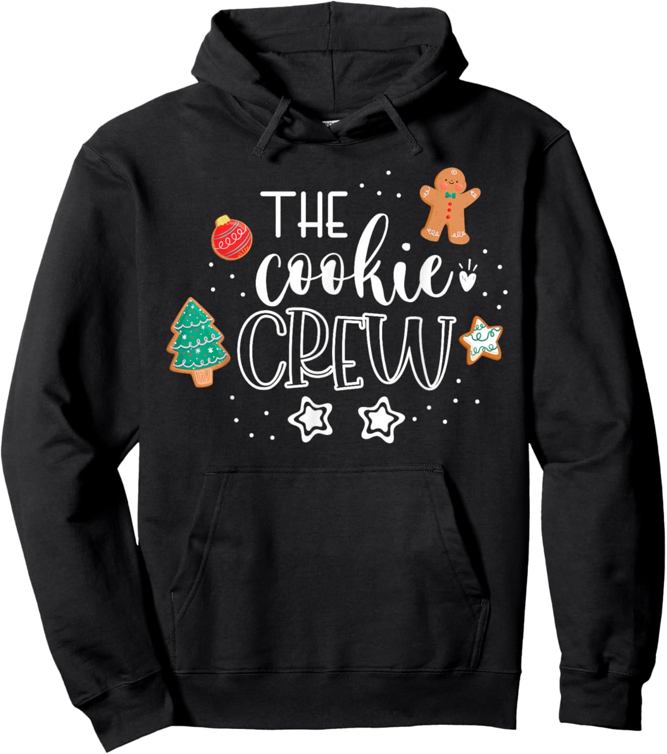 The Cookie Crew Christmas Baking Cookie Lover Kids Women Hoodie - Hoodie | Black