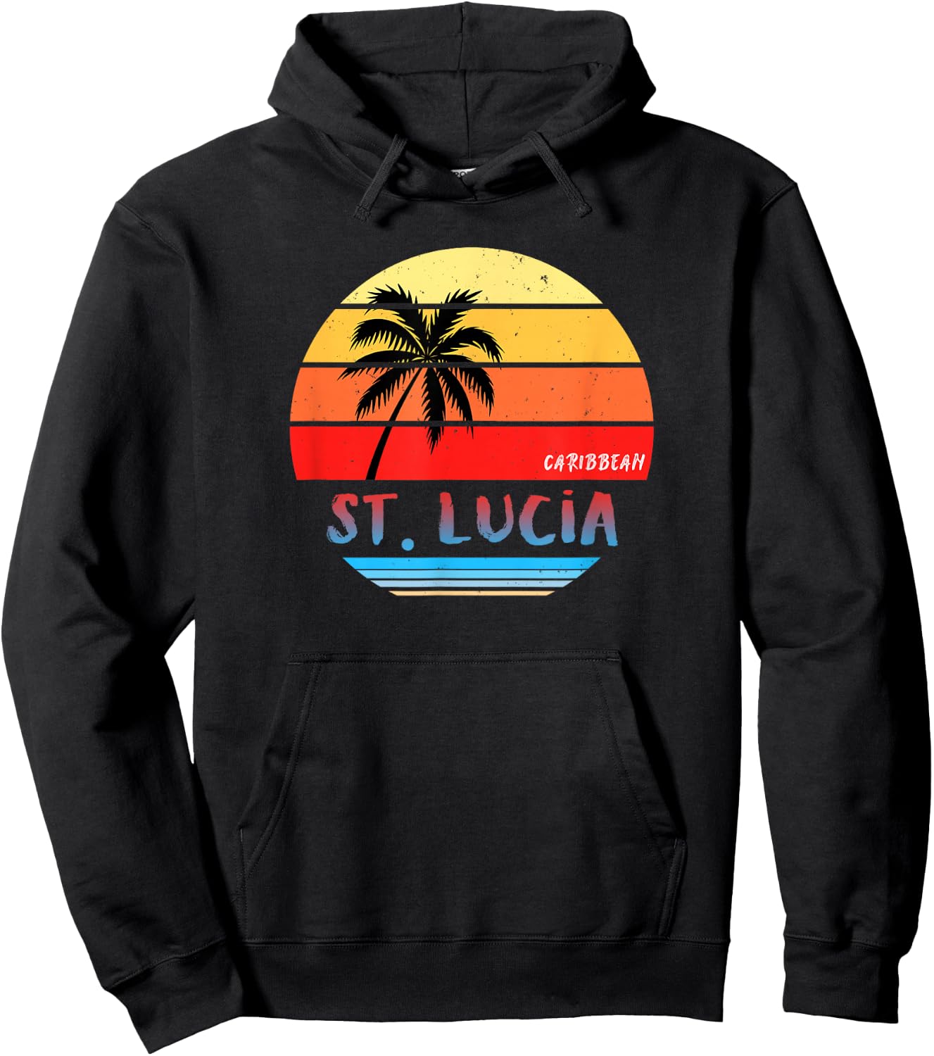 Saint Lucia Souvenir Gift Hoodie - Hoodie | Black