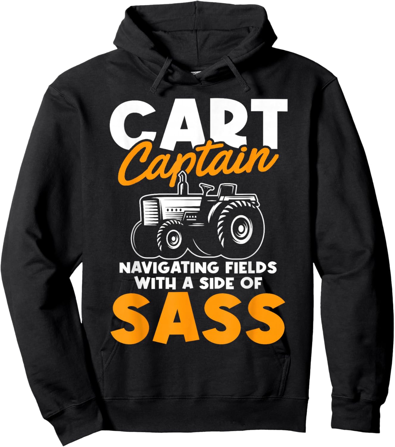 Funny Cart Captain Grain Cart Driver Farming Farm Worker Hoodie - Hoodie | Black