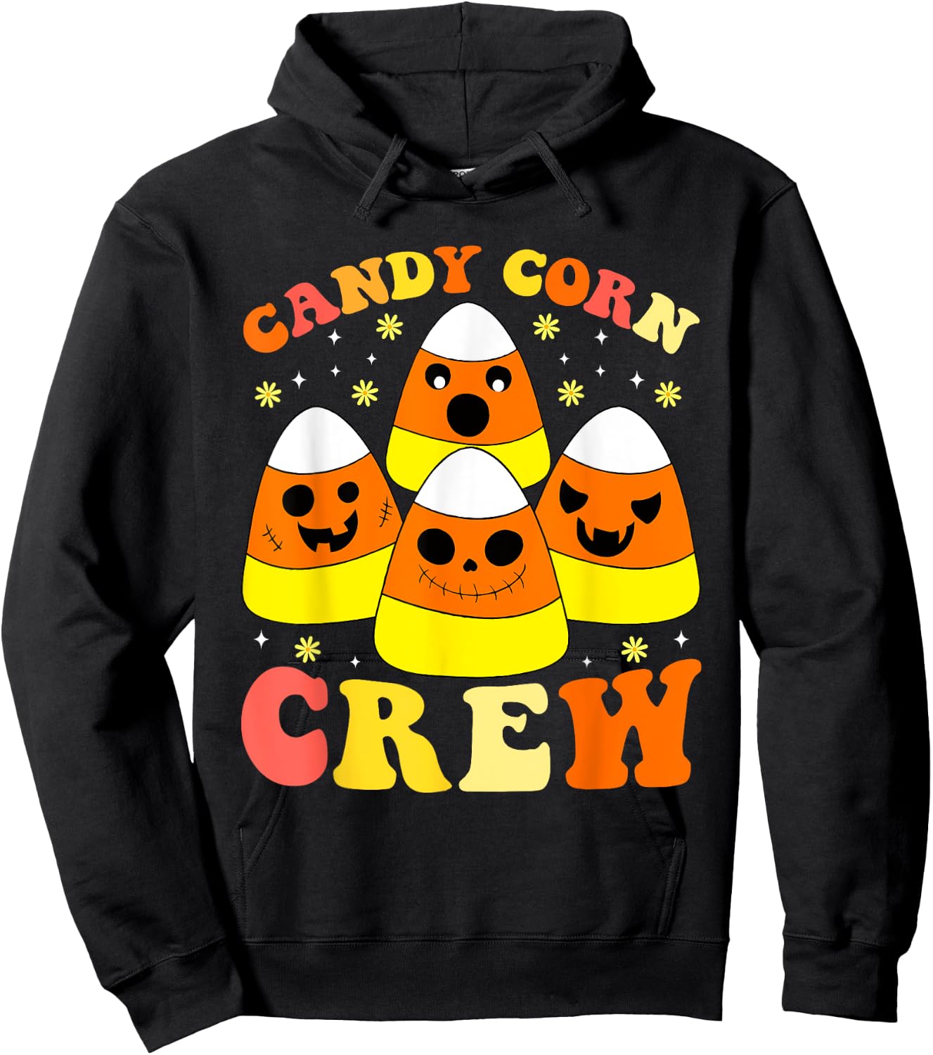 Candy Corn Crew Halloween Costume Men Women Friends Hoodie - Hoodie | Black