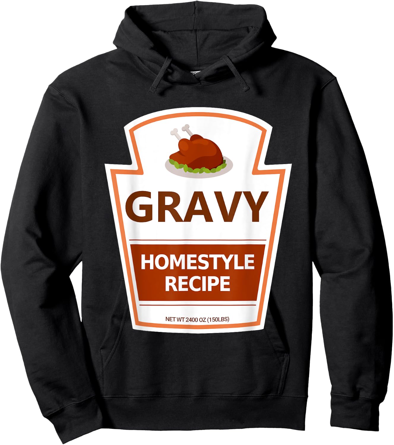 Lazy Costume Thanksgiving Gravy Jar Hoodie - Hoodie | Black