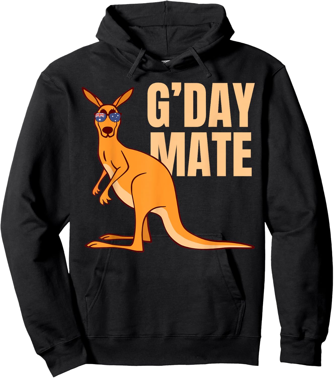 Australia G'Day Mate Shirt Funny Kangaroo Australian Symbol Hoodie - Hoodie | Black