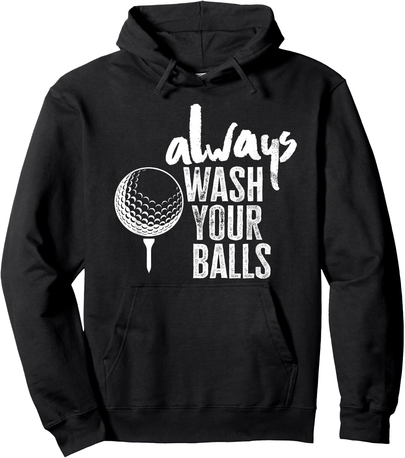 Golfing Always Wash Your Balls Hoodie - Hoodie | Black