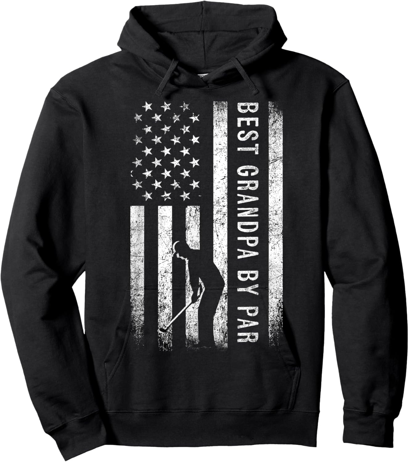 Best Grandpa By Par Golfing Gifts Grandpa Father's Day Golf Hoodie - Hoodie | Black