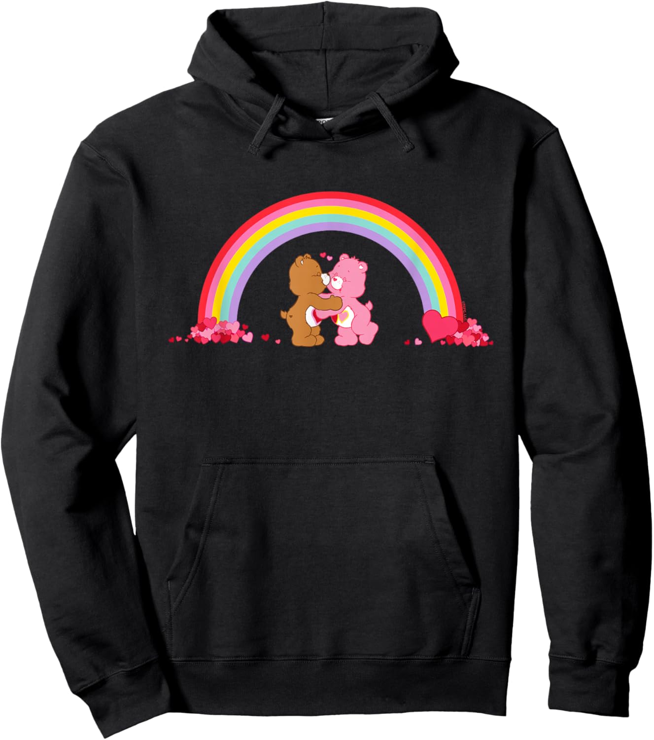 Care Bears Valentine's Kiss with Love-A-Lot and Tenderheart Hoodie - Hoodie | Black