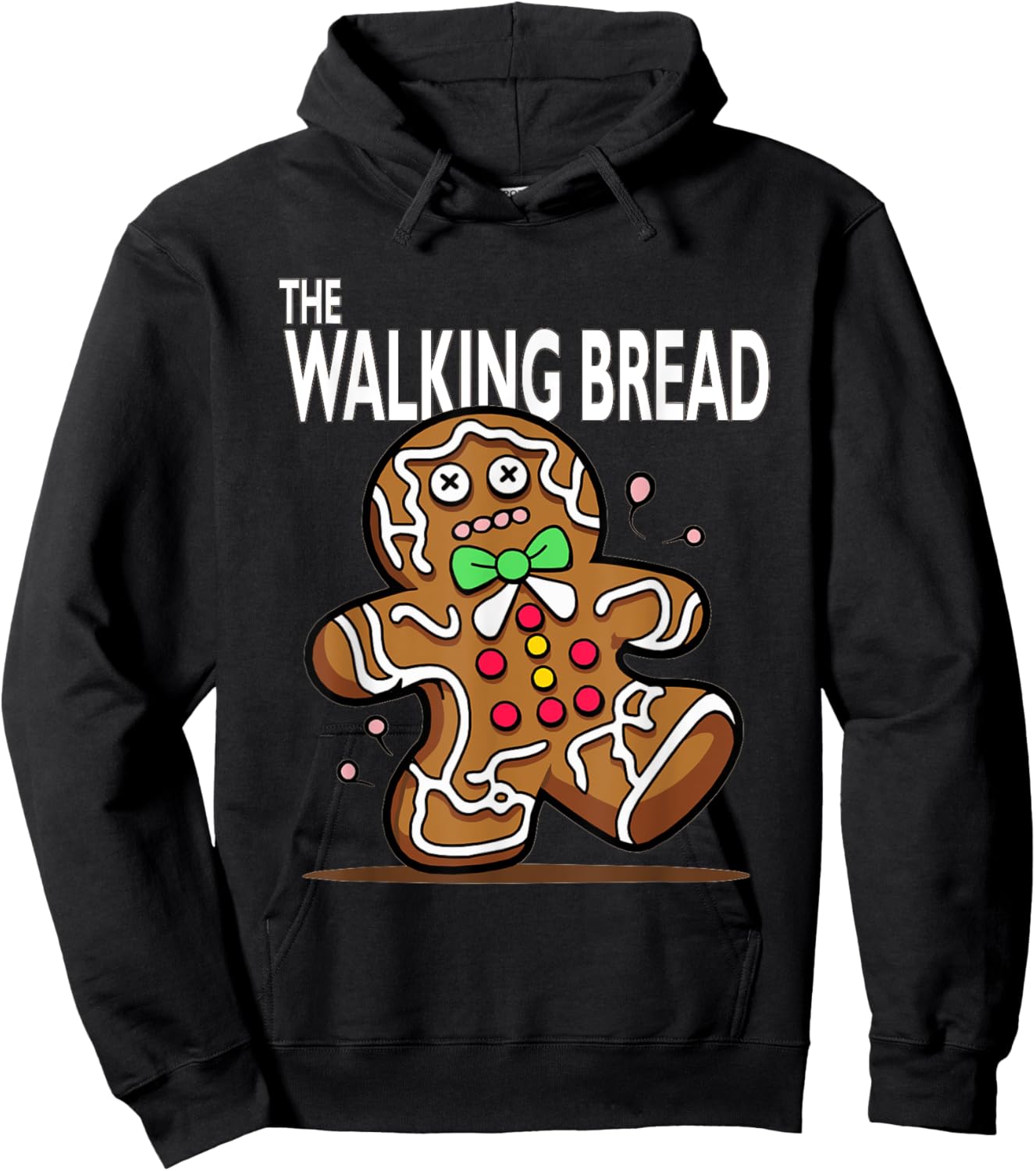 Zombie Gingerbread The Walking Bread Halloween Funny Hoodie - Hoodie | Black