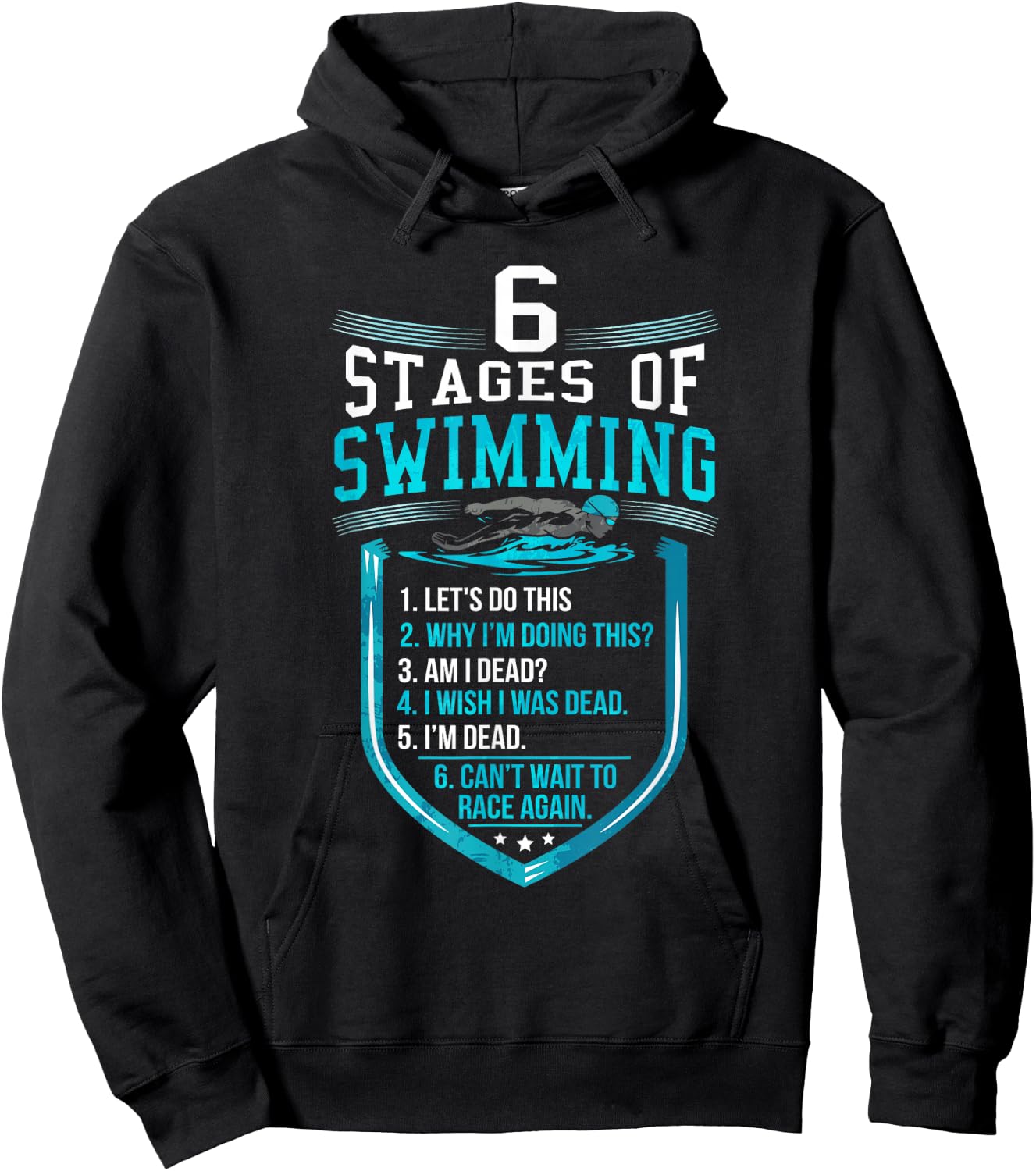 Gifts For Swimmers Swim Team Swimming Funny Swimmers Hoodie - Hoodie | Black