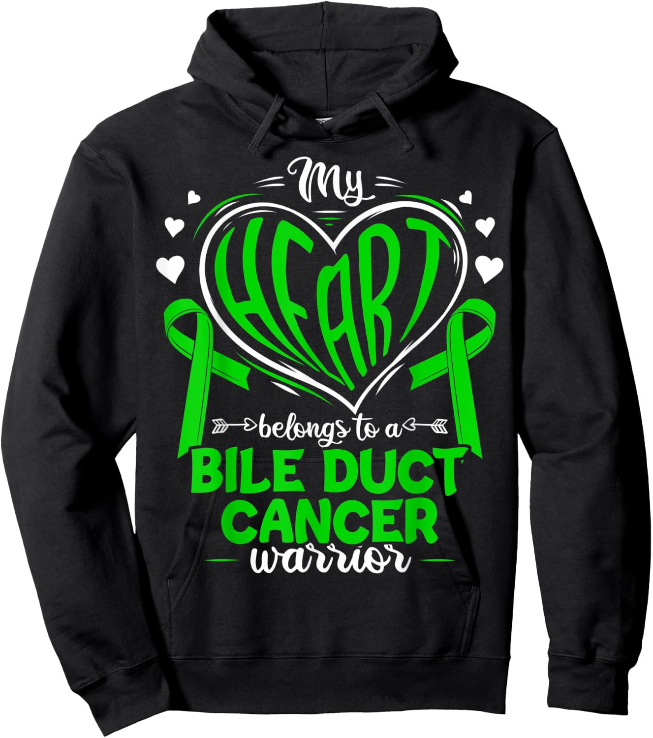 Cholangiocarcinoma Bile Duct Cancer Awareness Hoodie - Hoodie | Black