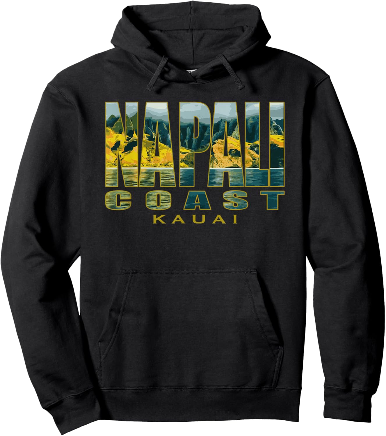 Na Pali Coast Kauai Hawaii Island NaPali Cliffs Garden Isle Hoodie - Hoodie | Black