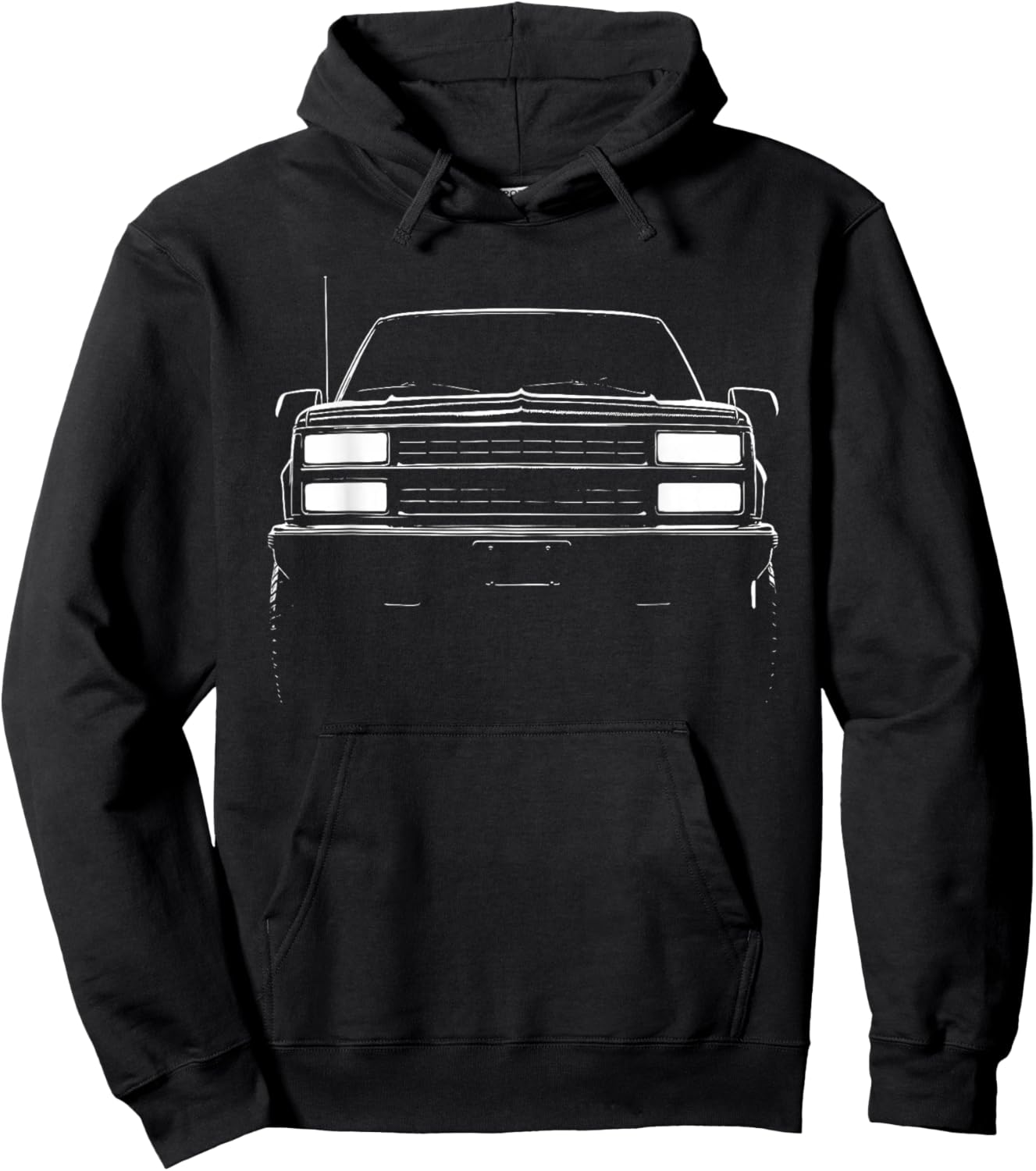 88-98 CK Truck GMT400 Front Grill Silhouette OBS Hoodie - Hoodie | Black