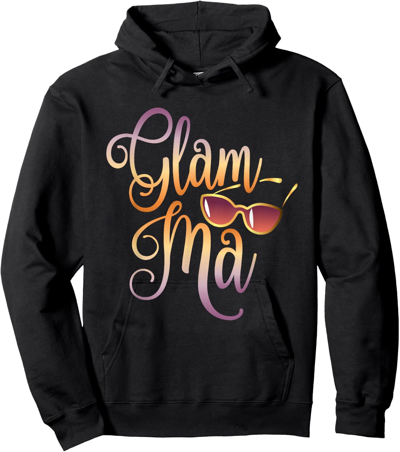Glamma Grandma Fashion Glamma Sunglasses Gift T - Shirt Hoodie - Hoodie | Black