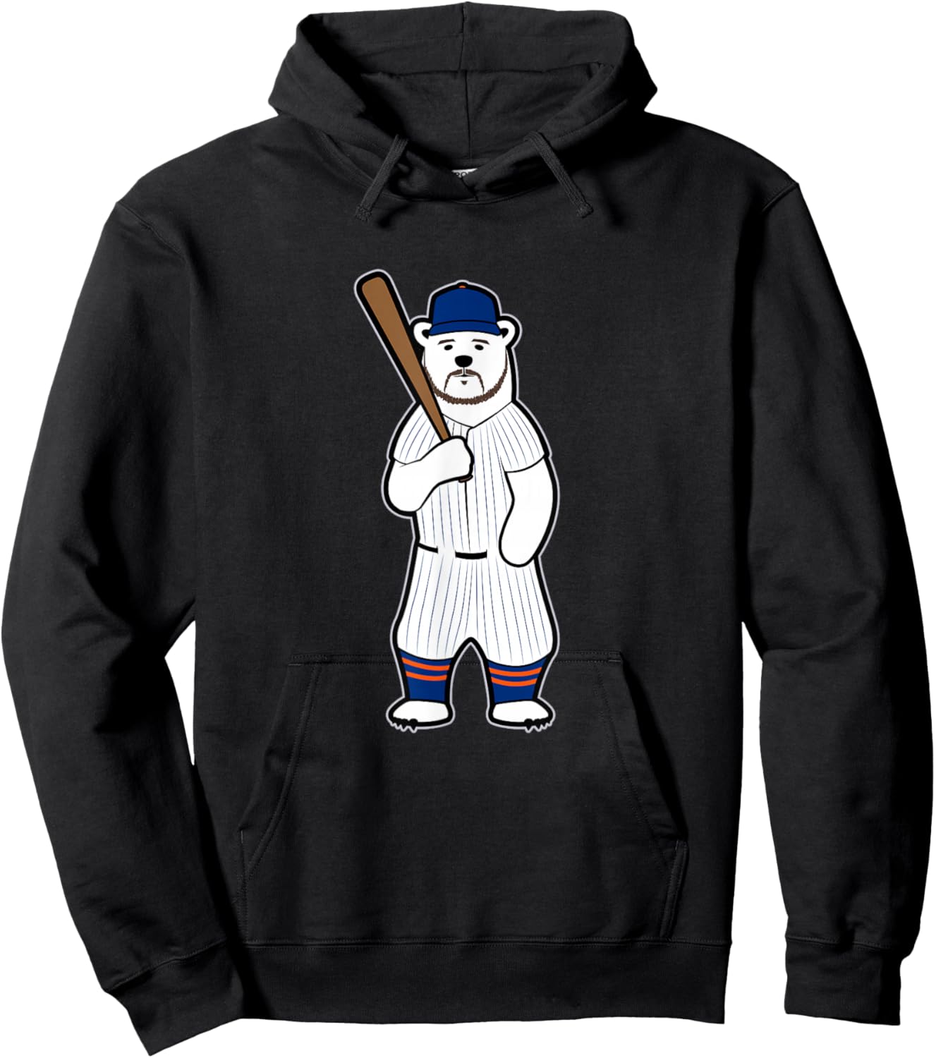 Baseball Polar Bear Pete Hoodie - Hoodie | Black