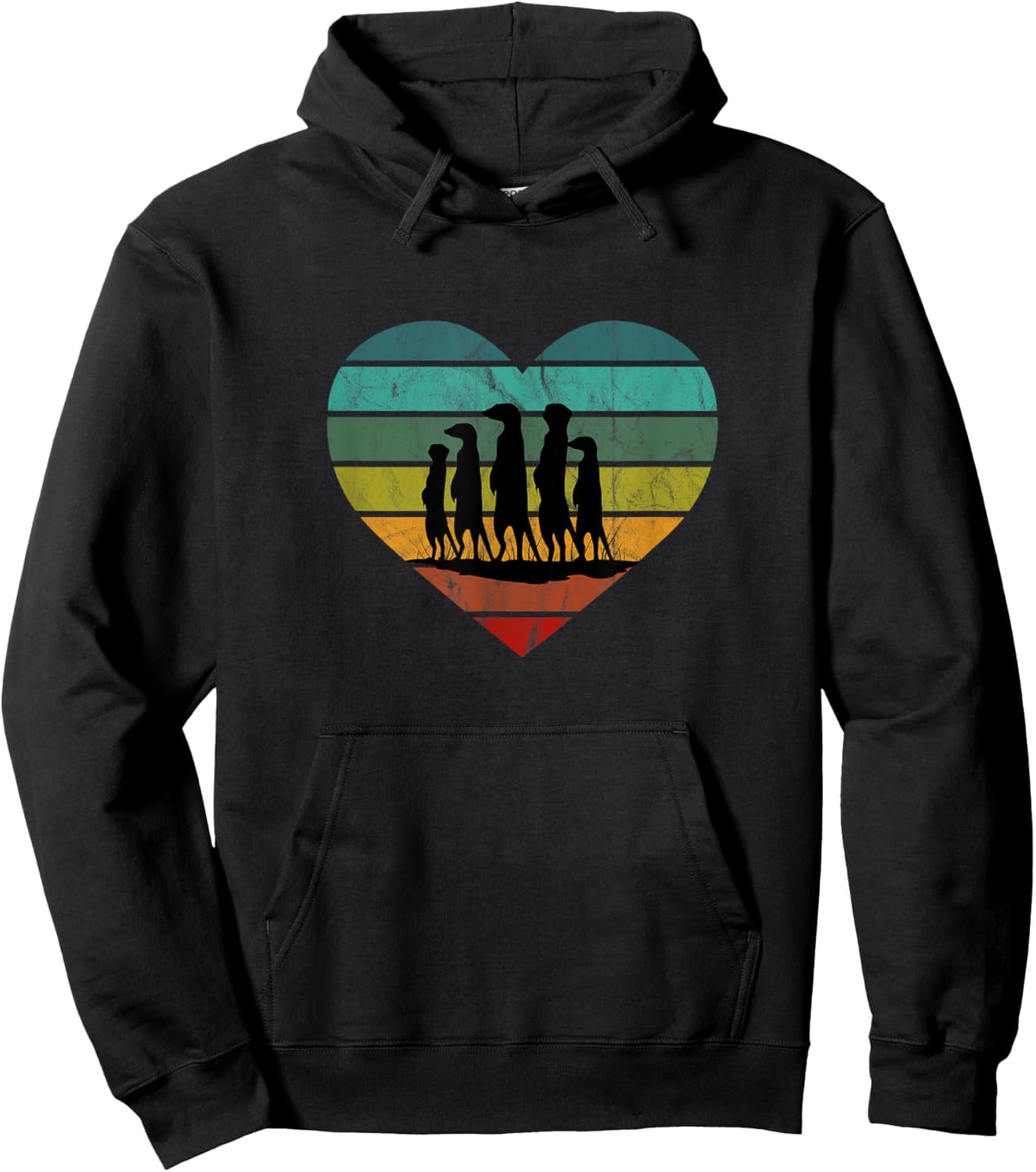 Ich Liebe Erdmännchen Afrika Herz Wildnis Safari Südafrika Hoodie - Hoodie | Black