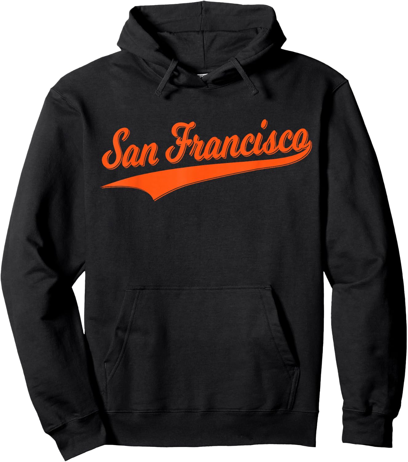 San Francisco Sf Varsity Script Vintage Sports Jersey Style Hoodie - Hoodie | Black