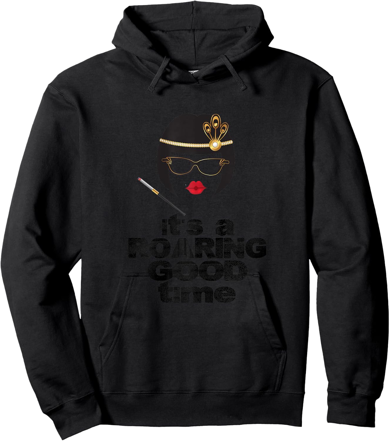 Funny Roaring 20s Store Co. Roaring Twenties Hats Costume 2020s Art Deco Hoodie - Hoodie | Black