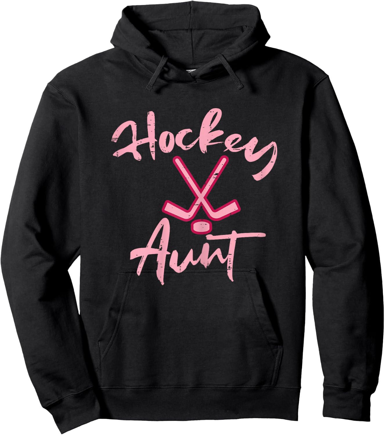 Ice Hockey Aunt Cute Mothers Day Aunty Auntie Women Nephew Hoodie - Hoodie | Black