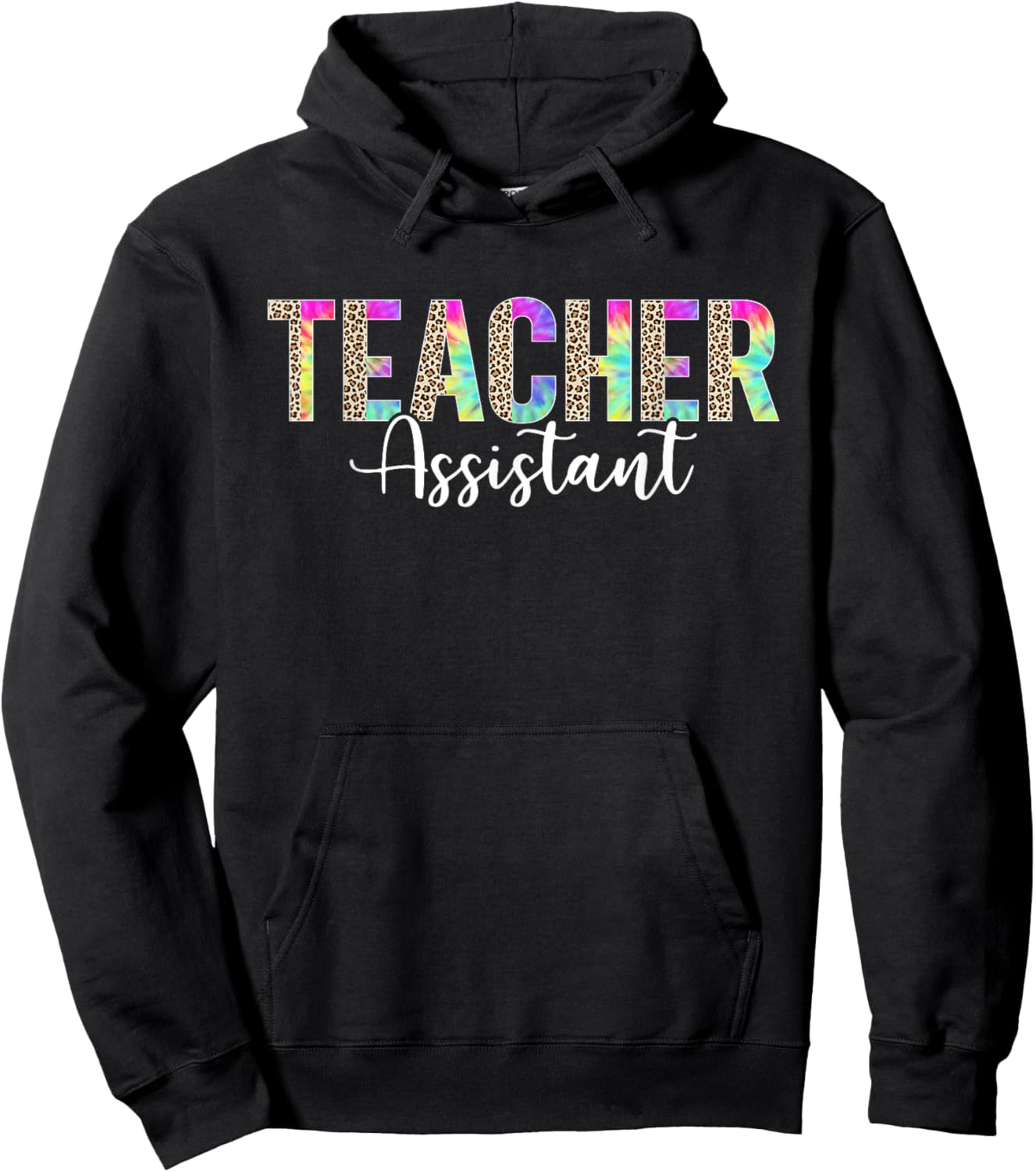 Teacher Assistant Appreciation Back To School Leopard Hoodie - Hoodie | Black