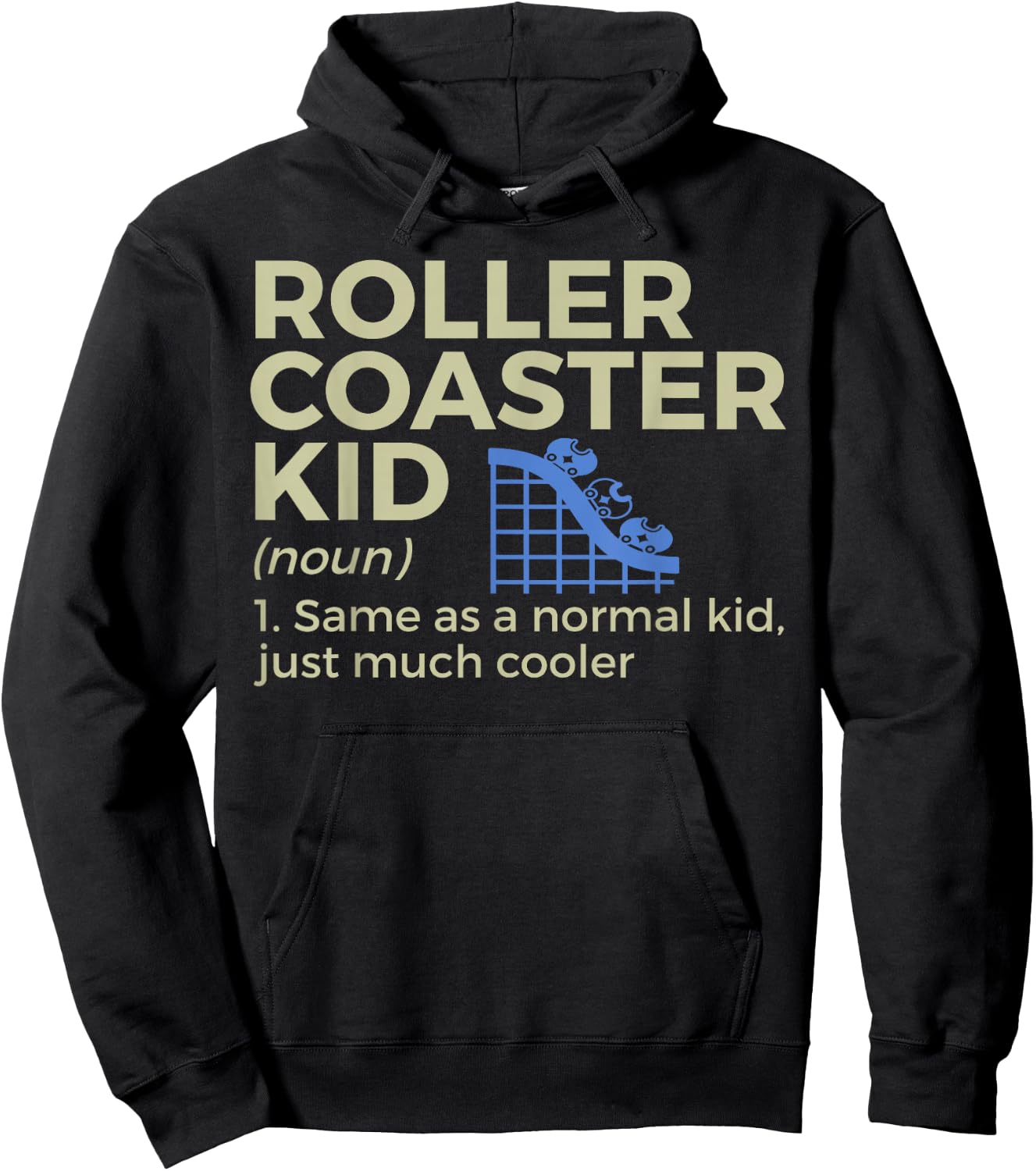 Funny Roller Coaster Kid Definition Hoodie - Hoodie | Black