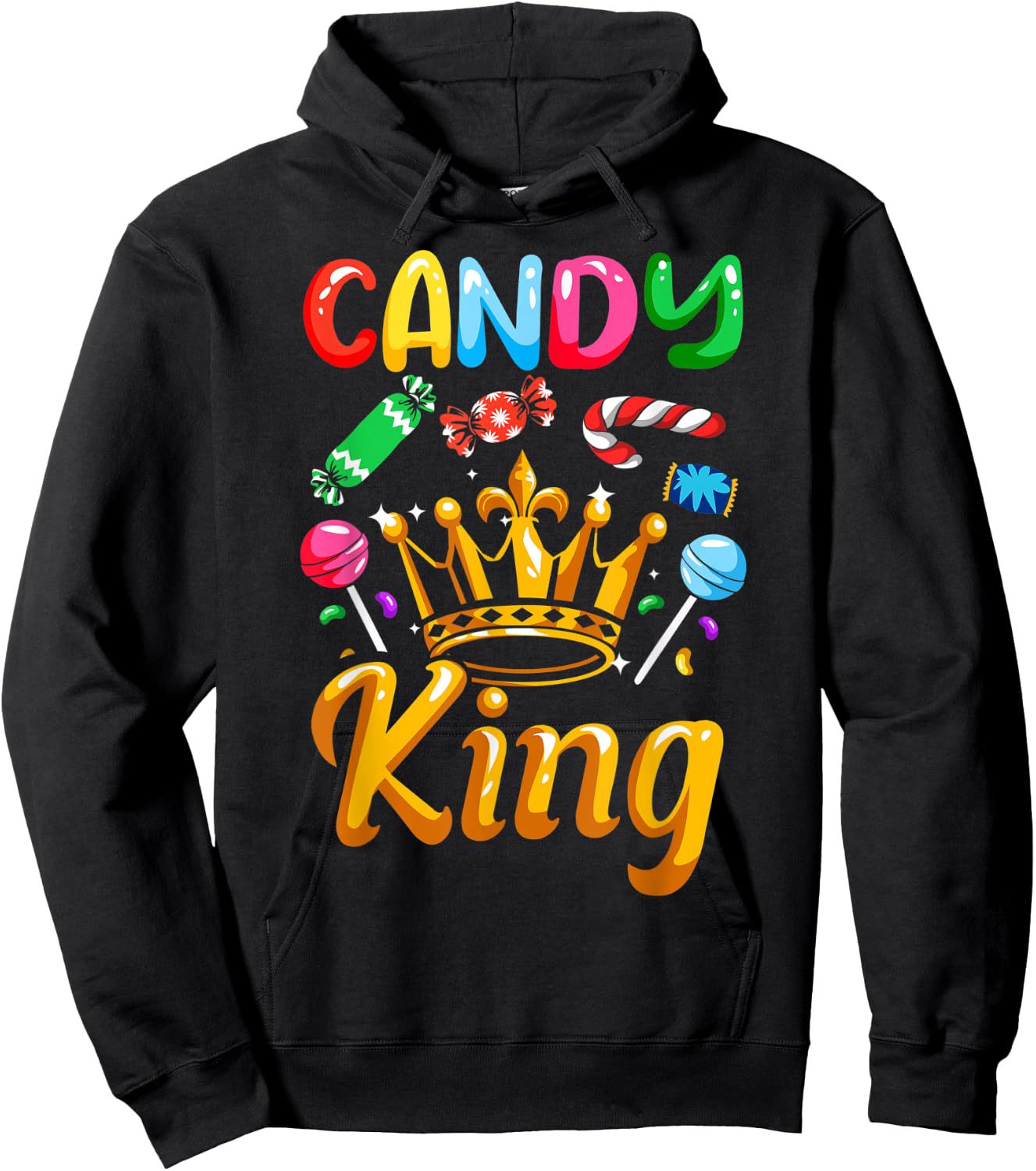 Candy Addict Candy King Halloween Candy Lollipop Sweets Hoodie - Hoodie | Black