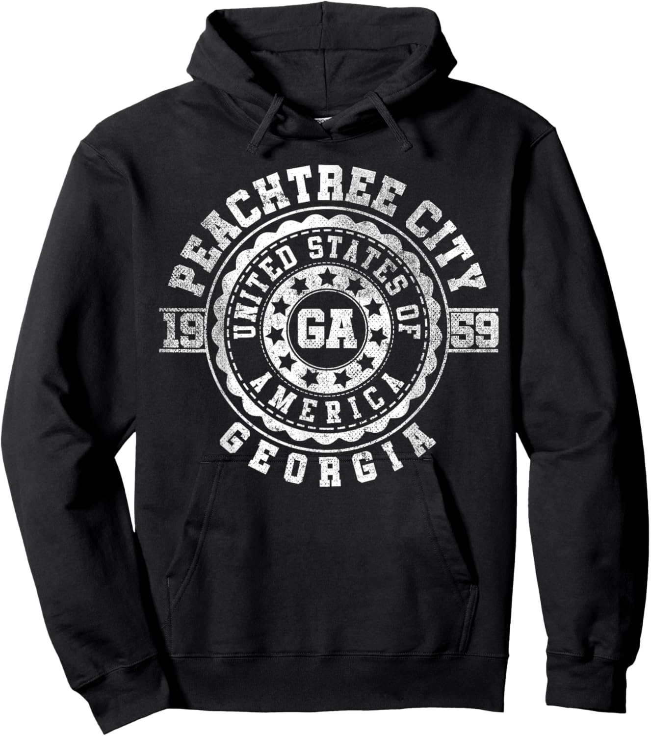 Peachtree City GA | Georgia | Vintage City Apparels Hoodie - Hoodie | Black