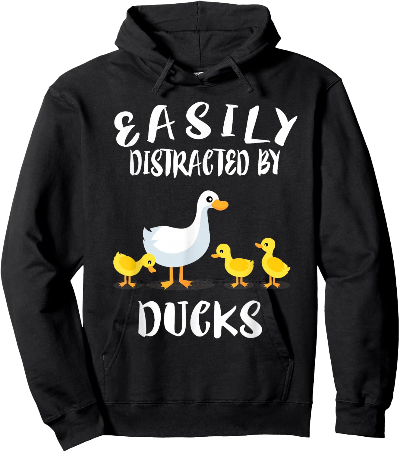 Easily Distracted By Ducks Animal Hoodie - Hoodie | Black